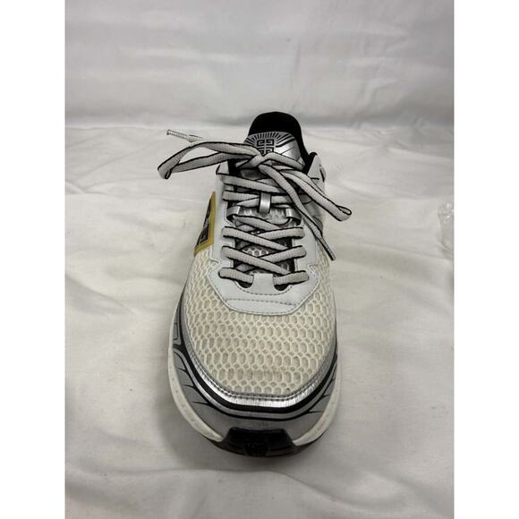 Givenchy Nfnty-52 White Gold Leather Logo Sneakers Men US 10 SPB-TS 366119